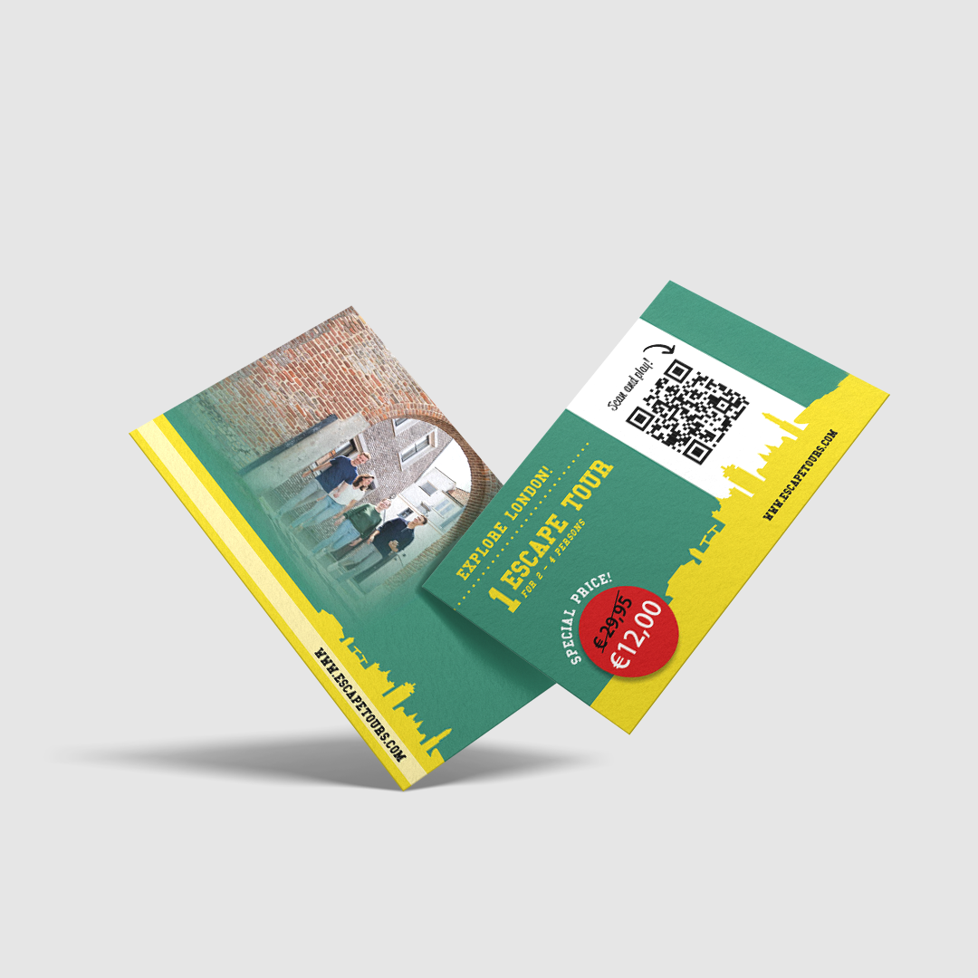 Promotiemateriaal van Escape Tours®